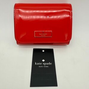 Kate Spade Bridget Patent Small L-zip Wallet Red